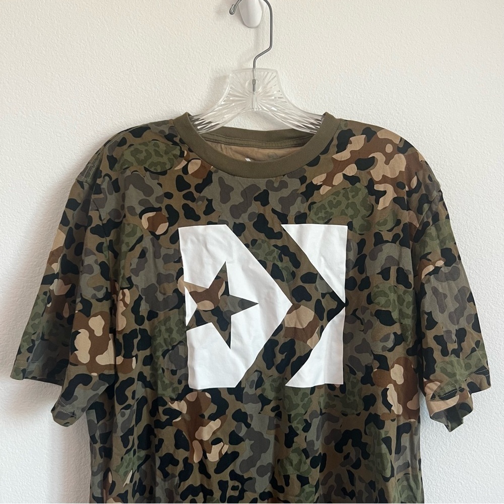 Converse Chevron Logo Camo Short Sleeve Tee Size:‎ L - Picture 3 of 8